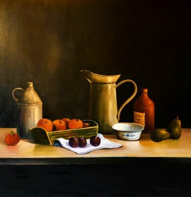 Still life with pouring jug.